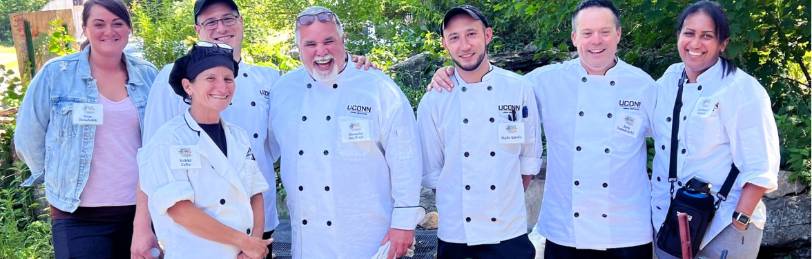 group photo of dining hall chefs