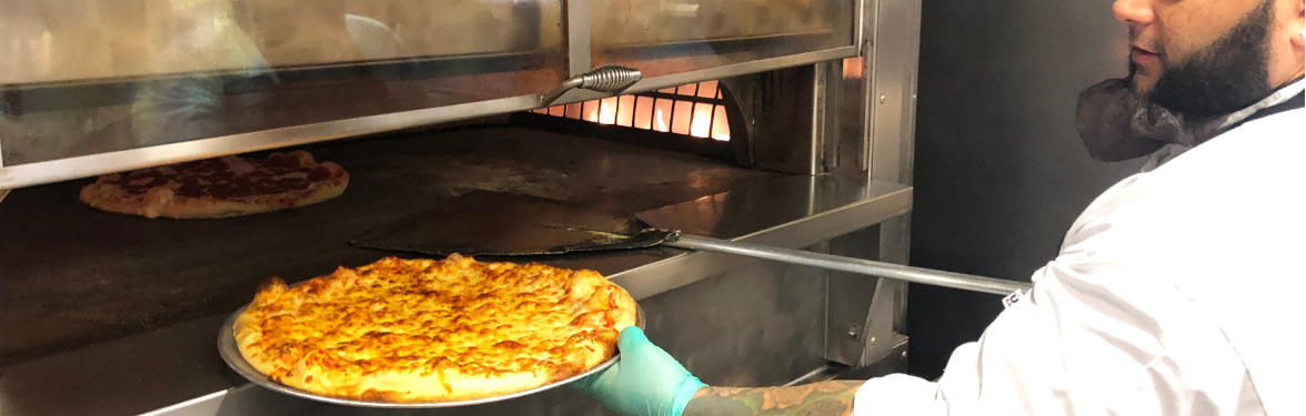 chef making a pizza