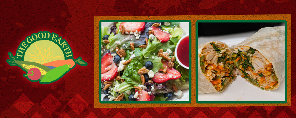 The Good Earth serves specialty salads and wraps, all made-to-order, including a build-your-own option.